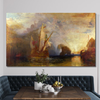 Ulisse Deride Polifemo Joseph Mallord William Turner jwt15 quadro stampato su tela
