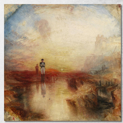 La Guerra Dell'Esilio E Della Patella Della Roccia Joseph Mallord William Turner jwt21 quadro stampato su tela