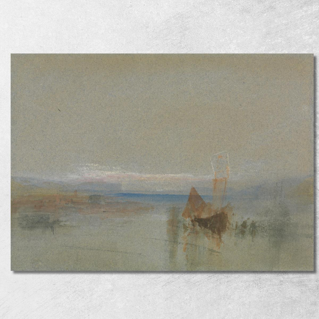 Barche Da Pesca In Bonaccia Al Largo Di Le Havre Joseph Mallord William Turner jwt44 quadro stampato su tela Barche Da Pesca In Bonaccia Al Largo Di Le Havre Joseph Mallord William Turner jwt44 quadro stampato su tela