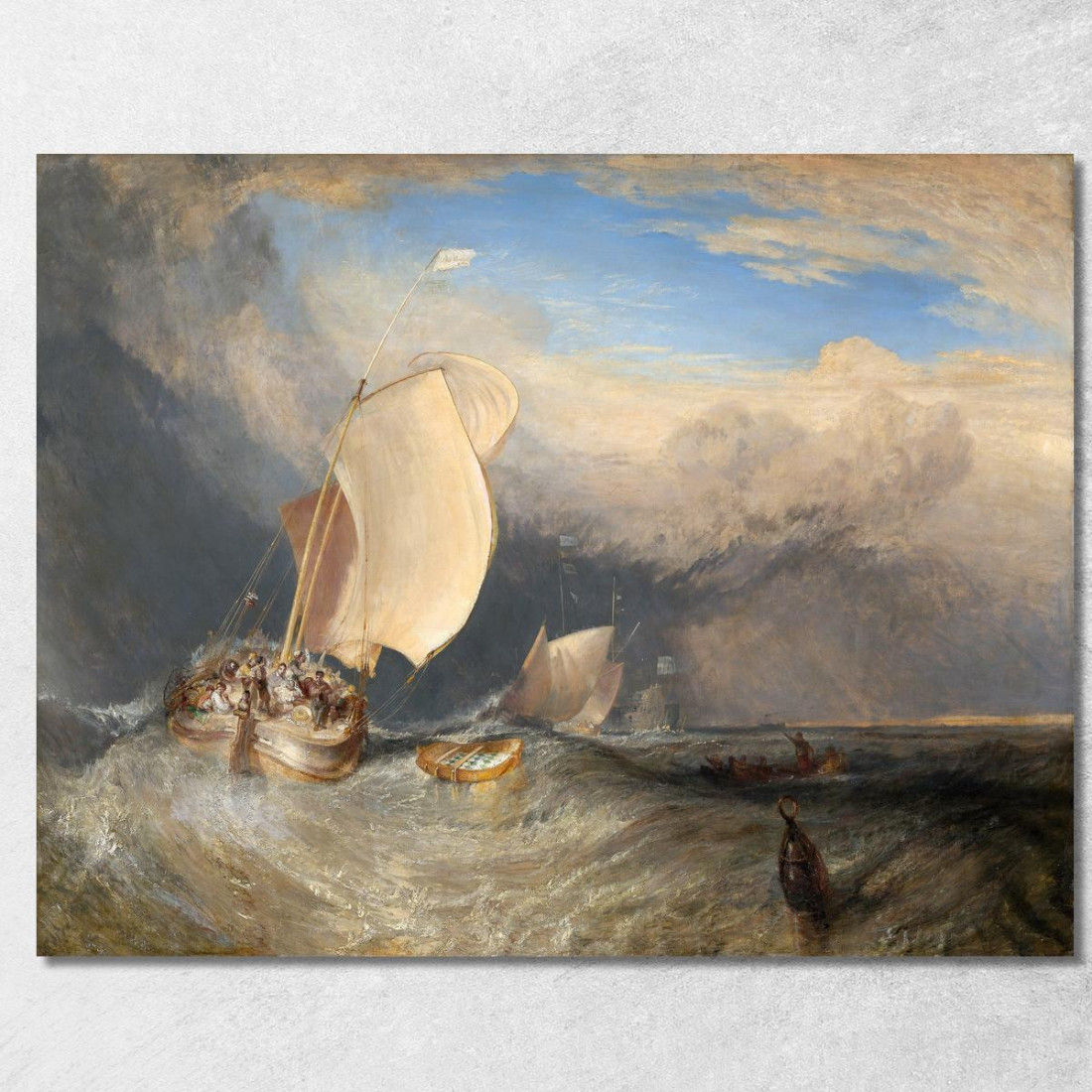 Barche Da Pesca Con Venditori Ambulanti Che Contrattano Per Il Pesce Joseph Mallord William Turner jwt45 quadro stampato su tela Barche Da Pesca Con Venditori Ambulanti Che Contrattano Per Il Pesce Joseph Mallord William Turner jwt45 quadro stampato su tela