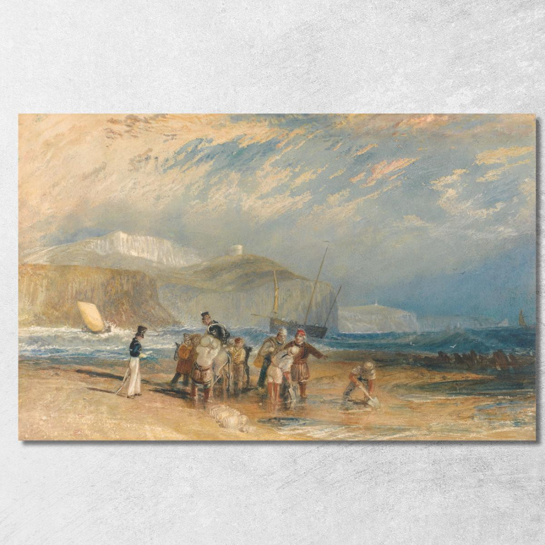 Porto E Costa Di Folkestone Fino A Dover Joseph Mallord William Turner jwt48 quadro stampato su tela Porto E Costa Di Folkestone Fino A Dover Joseph Mallord William Turner jwt48 quadro stampato su tela