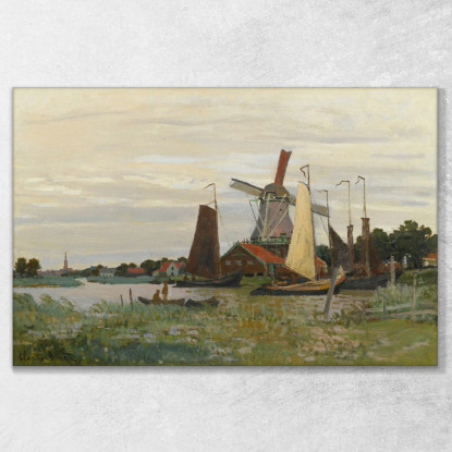 Un Mulino A Zaandam Claude Monet mnt345 quadro stampato su tela