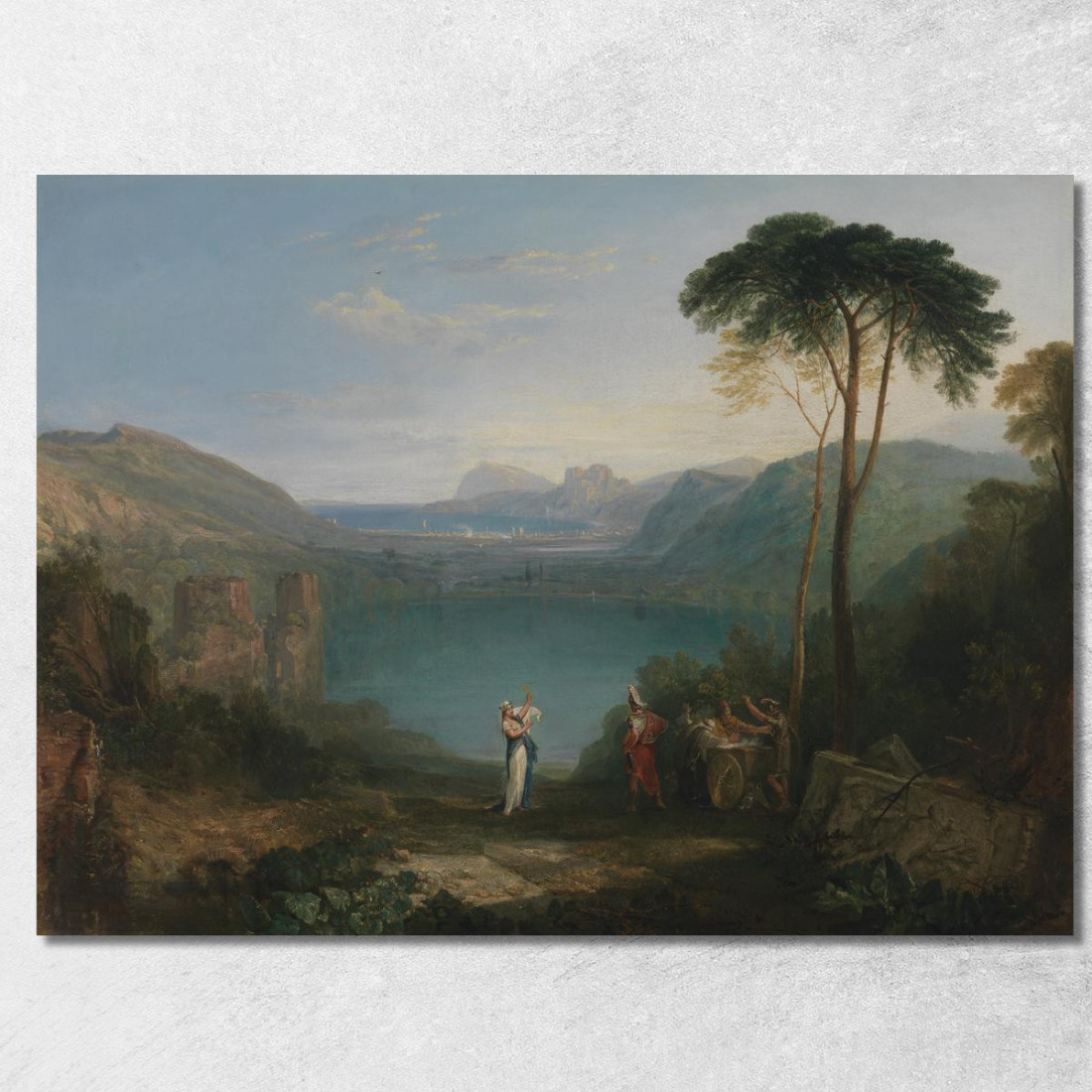 Lago Averno_ Enea E La Sibilla Cumana Joseph Mallord William Turner jwt65 quadro stampato su tela Lago Averno_ Enea E La Sibilla Cumana Joseph Mallord William Turner jwt65 quadro stampato su tela