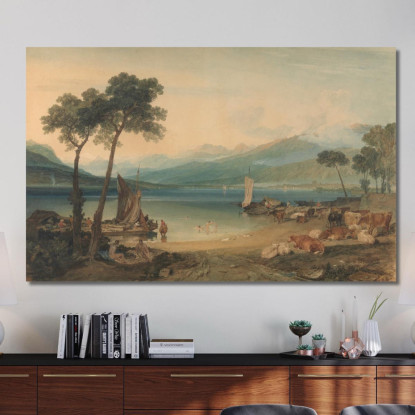 Lago Di Ginevra E Monte Bianco Joseph Mallord William Turner jwt66 quadro stampato su tela