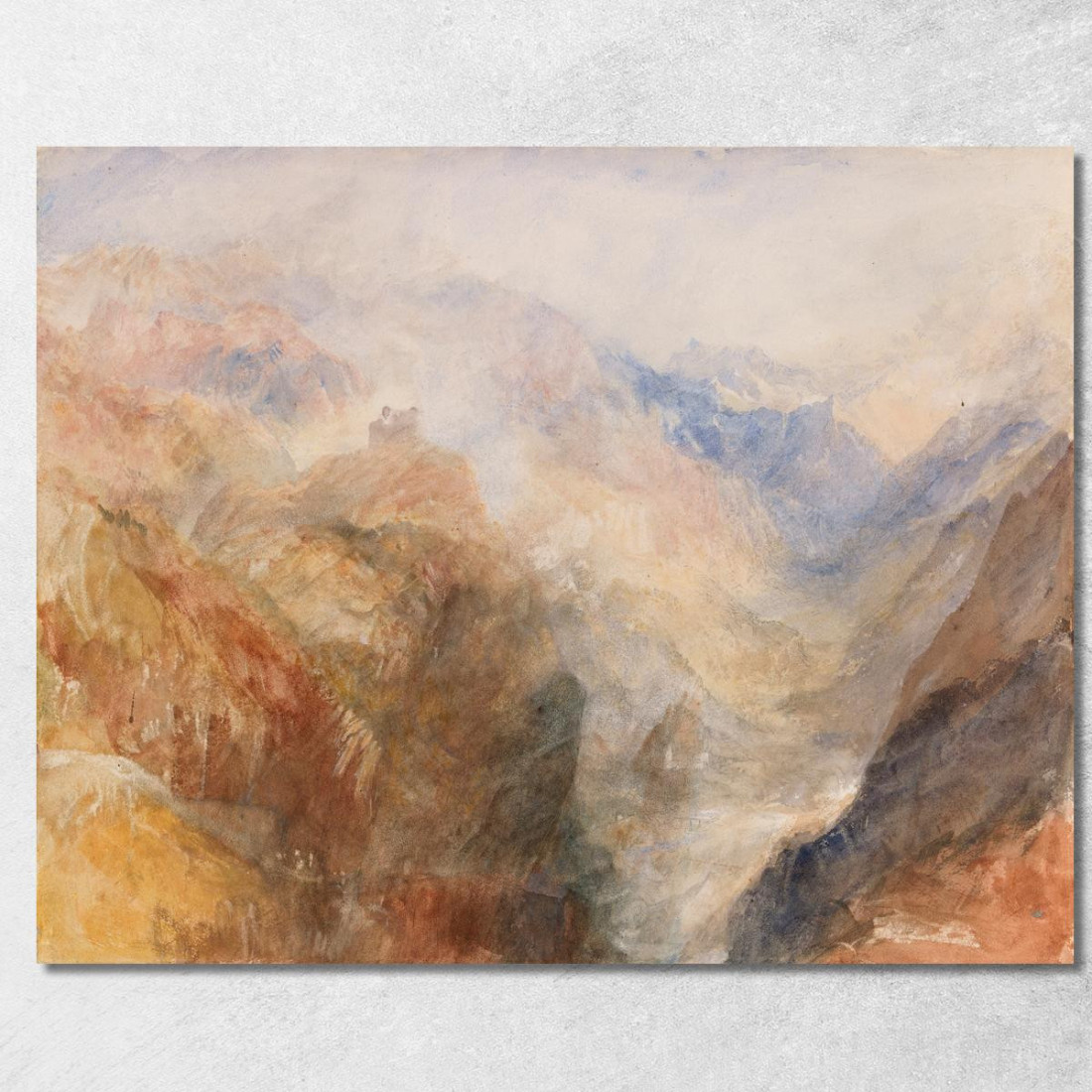 Montjovet Da Sotto St Vincent Guardando La Val D'Aosta Verso Berriaz Joseph Mallord William Turner jwt81 quadro stampato su tela Montjovet Da Sotto St Vincent Guardando La Val D'Aosta Verso Berriaz Joseph Mallord William Turner jwt81 quadro stampato su tela