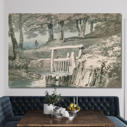 Saracinesca Netley Abbey Hampshire Joseph Mallord William Turner jwt110 quadro stampato su tela