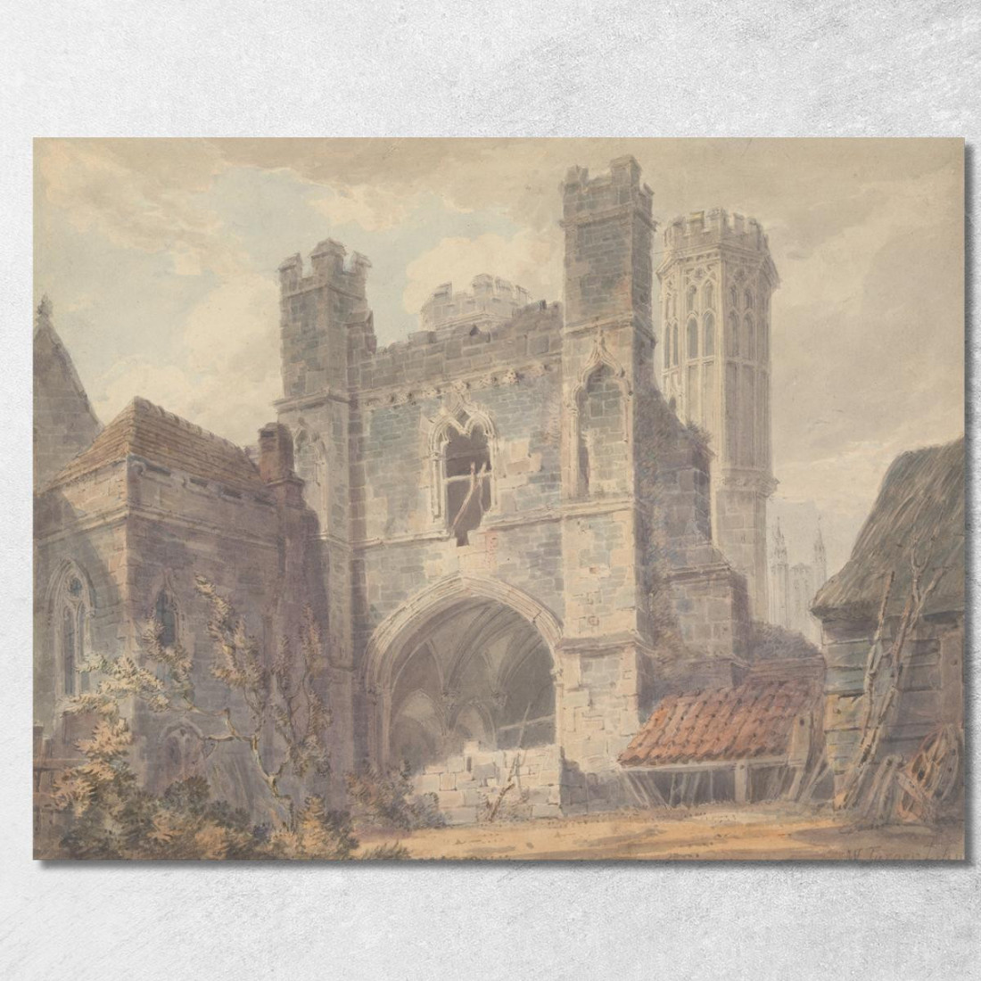 Porta Di Sant'Agostino Canterbury Joseph Mallord William Turner jwt113 quadro stampato su tela Porta Di Sant'Agostino Canterbury Joseph Mallord William Turner jwt113 quadro stampato su tela