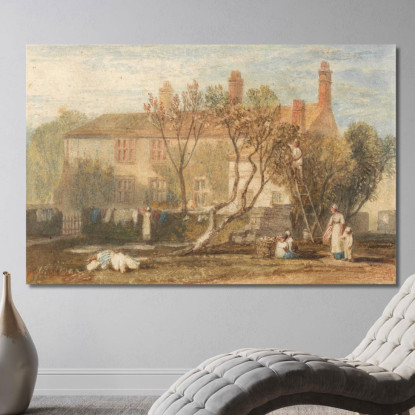 Steeton Manor House Vicino A Farnley Joseph Mallord William Turner jwt116 quadro stampato su tela