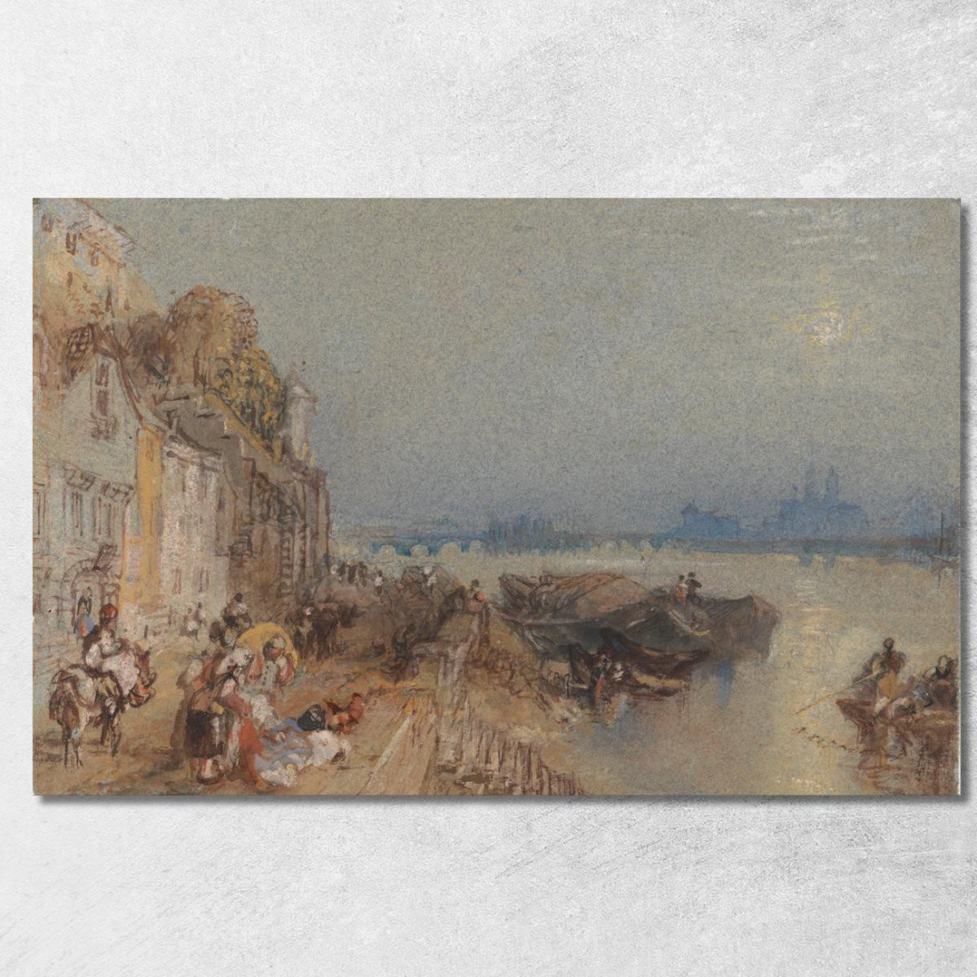Tours_Tramonto- Guardando Indietro Joseph Mallord William Turner jwt139 quadro stampato su tela Tours_Tramonto- Guardando Indietro Joseph Mallord William Turner jwt139 quadro stampato su tela