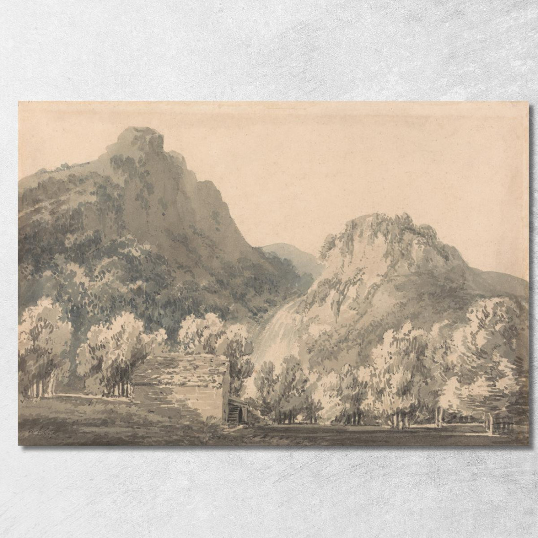 Cascata Di Lodore Cumberland Joseph Mallord William Turner jwt155 quadro stampato su tela Cascata Di Lodore Cumberland Joseph Mallord William Turner jwt155 quadro stampato su tela