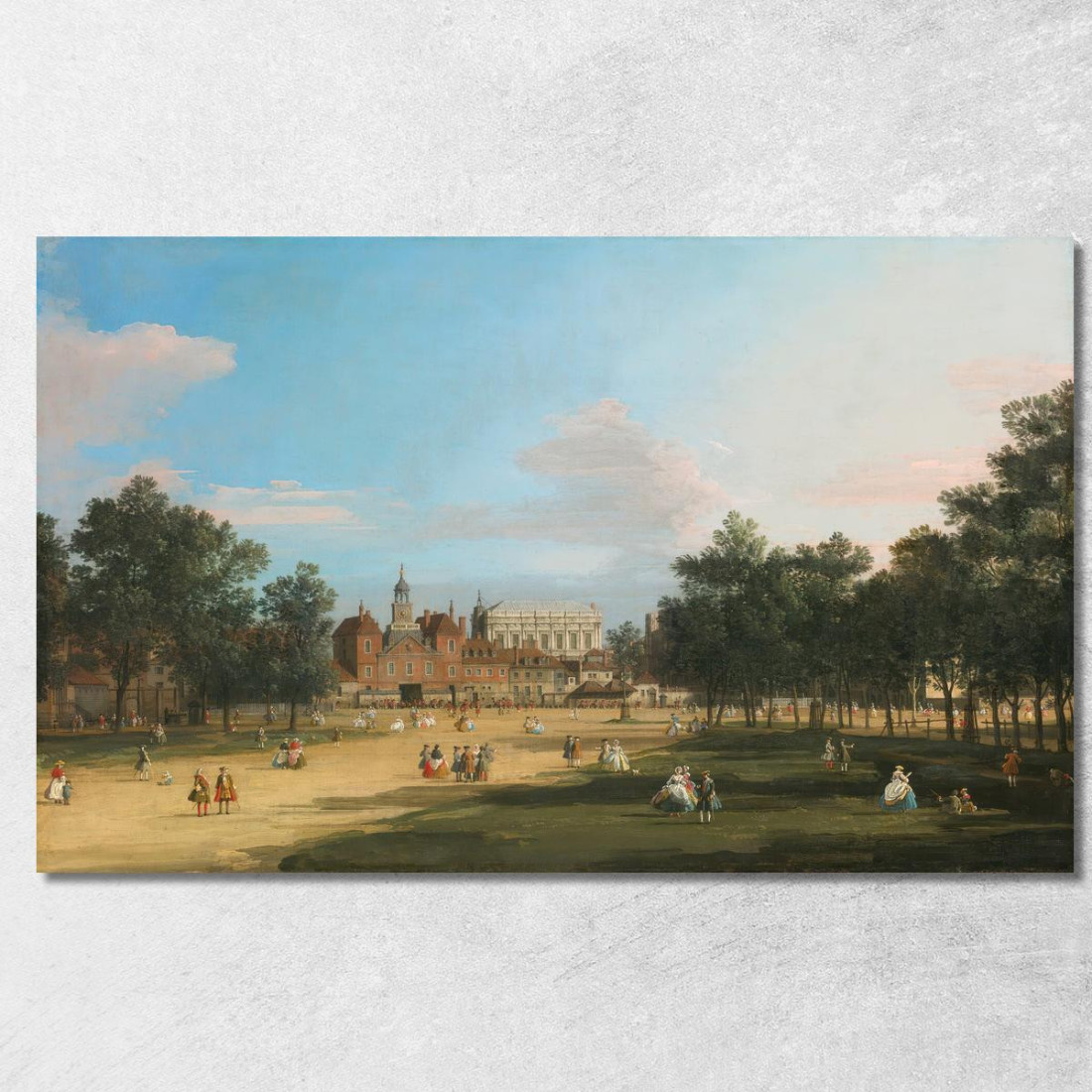 A View Of The Old Horse Guards And Banqueting Hall Whitehall Seen From St. James Park Canaletto canvas print A View Of The Old Horse Guards And Banqueting Hall Whitehall Seen From St. James Park Canaletto canvas print
