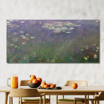 Ninfee Agapanthus Claude Monet mnt358 quadro stampato su tela