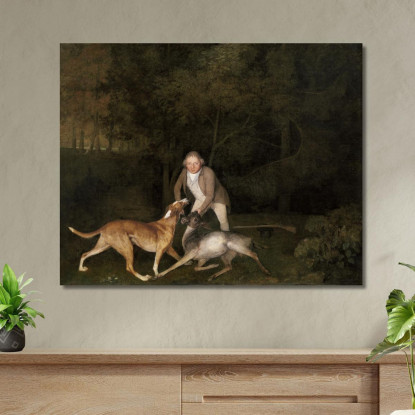 Freeman The Earl Of Clarendon'S Gamekeeper With A Dying Doe And Hound 1800 George Stubbs canvas print