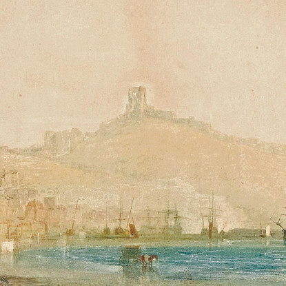 Les Garçons Du Matin De La Ville Et Du Château De Scarborough Attrapent Des Crabes Joseph Mallord William Turner tableau impress