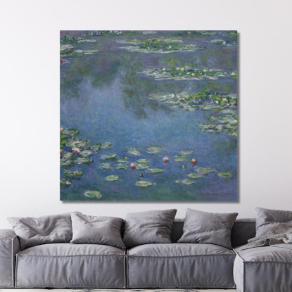 Ninfee Claude Monet mnt361 quadro stampato su tela