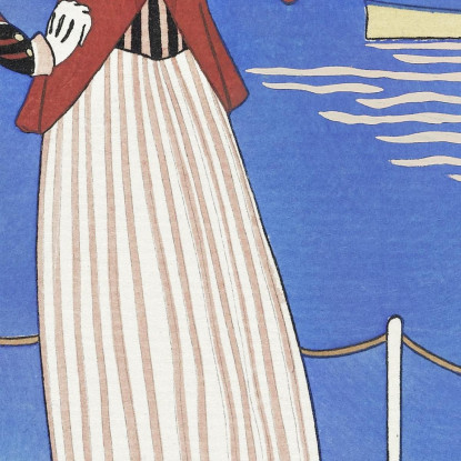 Costumi Parigini N.164 Costume Da Yacht Dal Journal Des Dames Et Des Modes George Barbier gbb31 quadro stampato su tela
