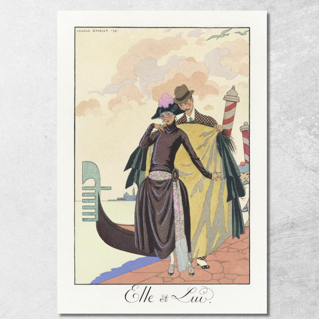 Lei E Lui George Barbier gbb35 quadro stampato su tela Lei E Lui George Barbier gbb35 quadro stampato su tela