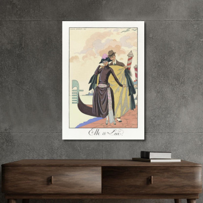 Lei E Lui George Barbier gbb35 quadro stampato su tela