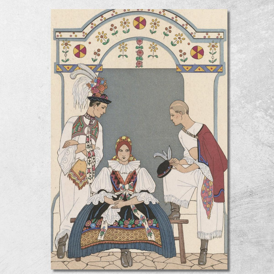 Tra Due Fuochi 2 George Barbier gbb38 quadro stampato su tela Tra Due Fuochi 2 George Barbier gbb38 quadro stampato su tela