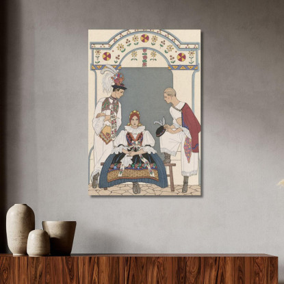 Tra Due Fuochi 2 George Barbier gbb38 quadro stampato su tela