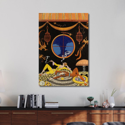 Falbalas E Fronzoli Pigrizia Pigrizia George Barbier gbb43 quadro stampato su tela