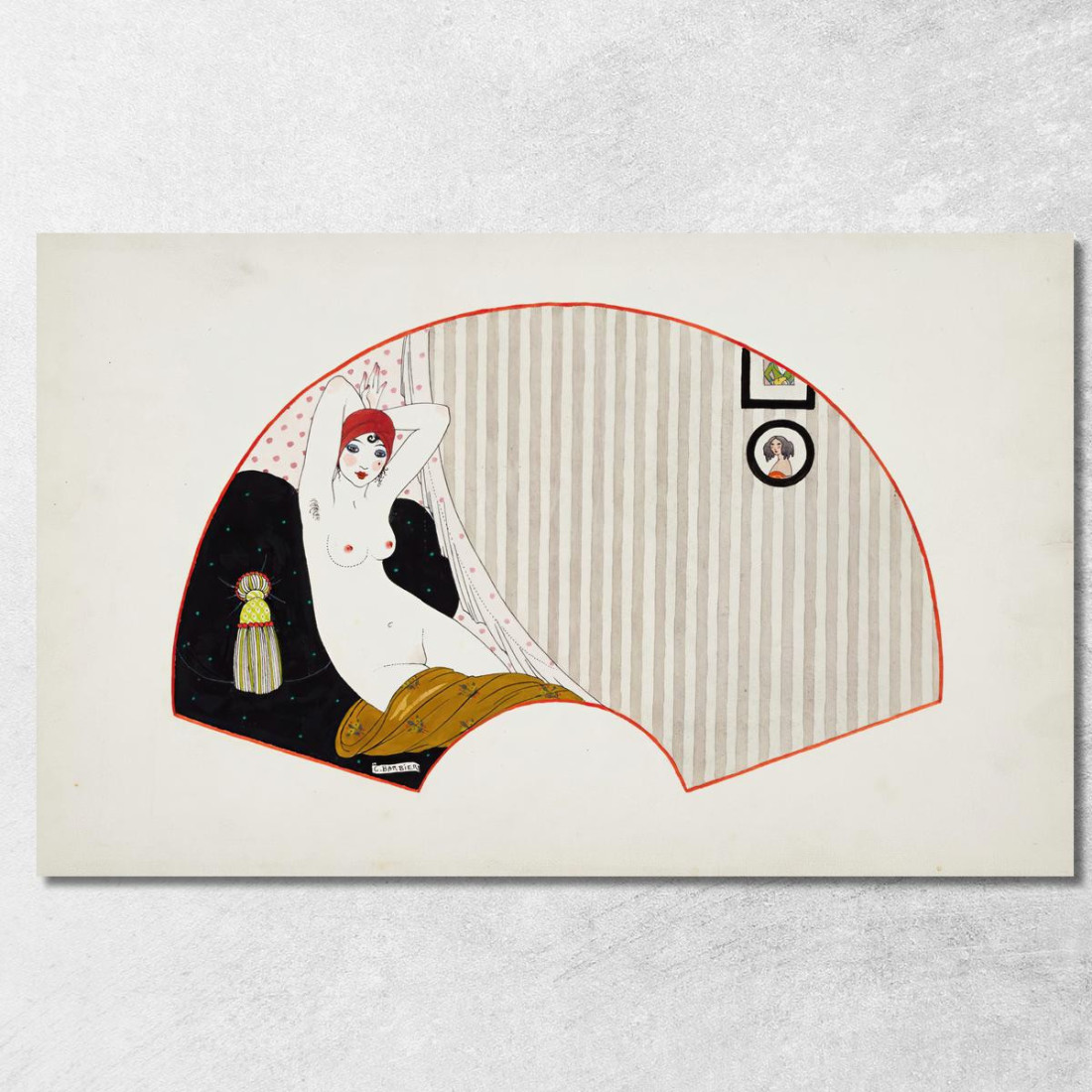 Donna Nuda Su Un Divano George Barbier gbb54 quadro stampato su tela Donna Nuda Su Un Divano George Barbier gbb54 quadro stampato su tela