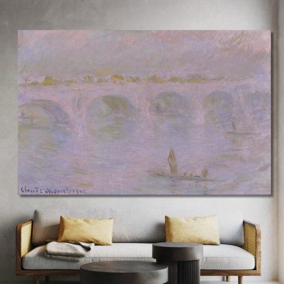 Ponte Waterloo A Londra Claude Monet mnt366 quadro stampato su tela