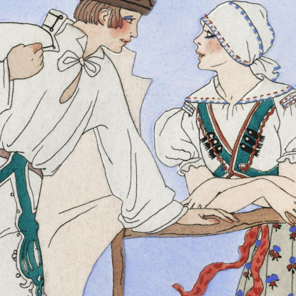 Parole Gentili George Barbier gbb58 quadro stampato su tela