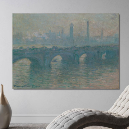 Tempo Grigio Sul Ponte Di Waterloo Claude Monet mnt368 quadro stampato su tela