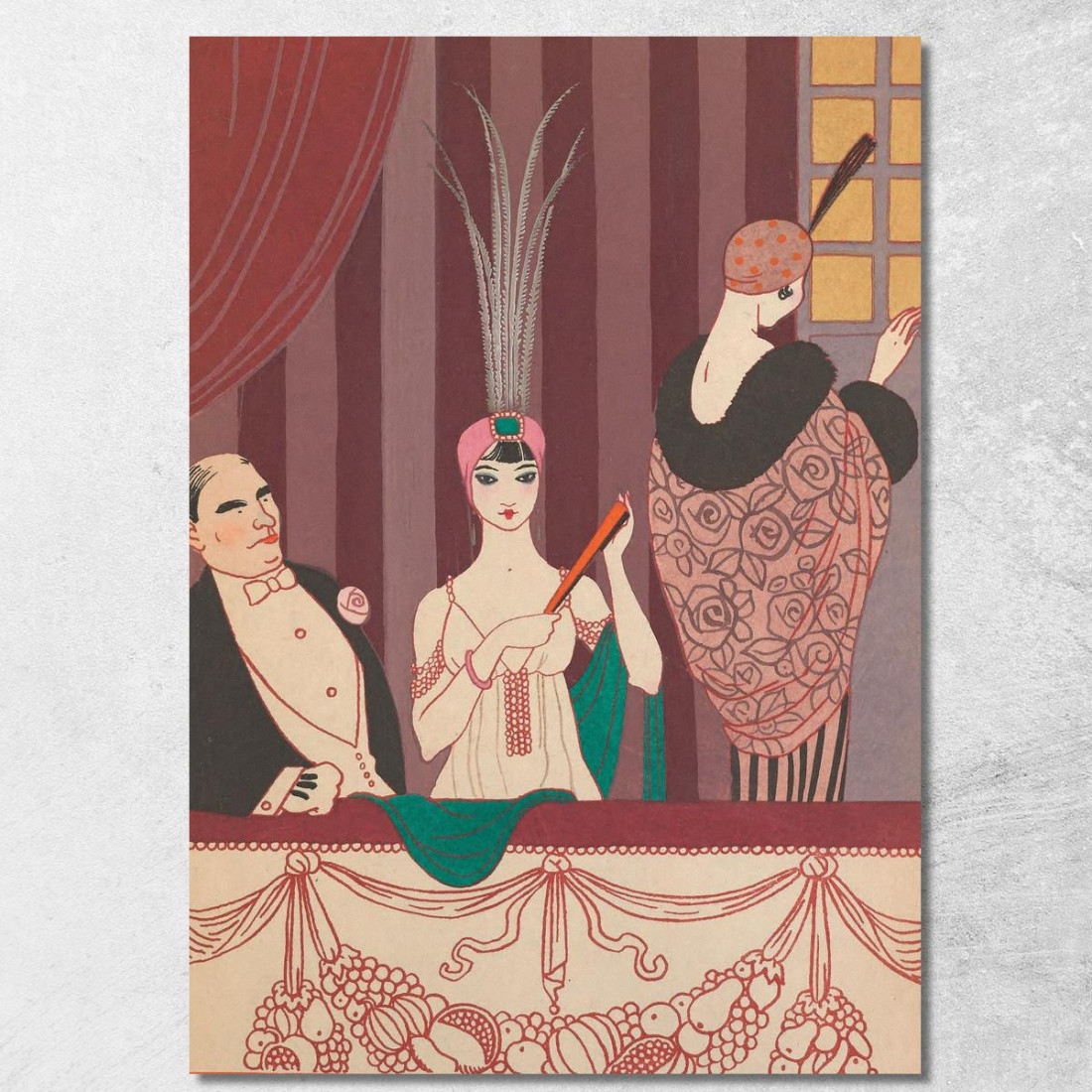 La Loggia George Barbier gbb82 quadro stampato su tela La Loggia George Barbier gbb82 quadro stampato su tela