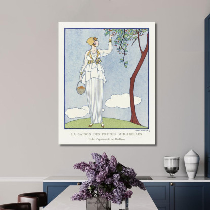 Abito Da Pomeriggio Mirabelle Plum Season Redfern George Barbier gbb87 quadro stampato su tela