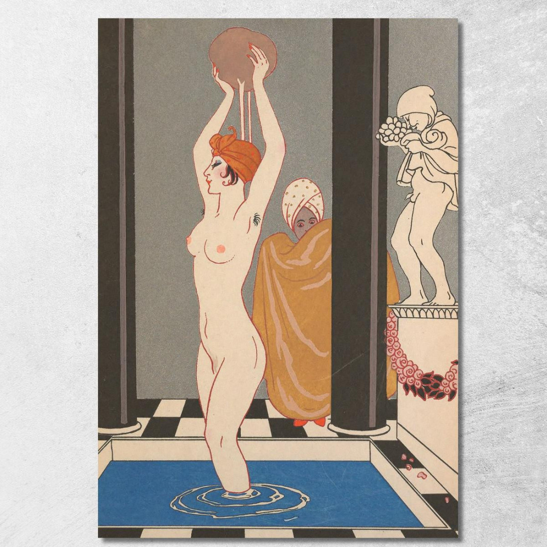 Il Bacino George Barbier gbb90 quadro stampato su tela Il Bacino George Barbier gbb90 quadro stampato su tela