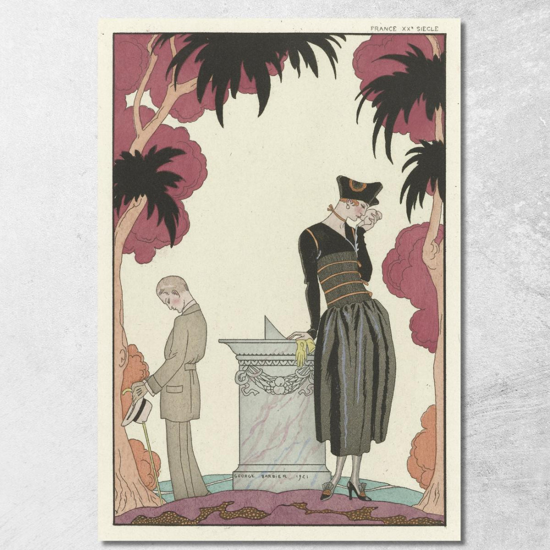 La Meridiana George Barbier gbb96 quadro stampato su tela La Meridiana George Barbier gbb96 quadro stampato su tela