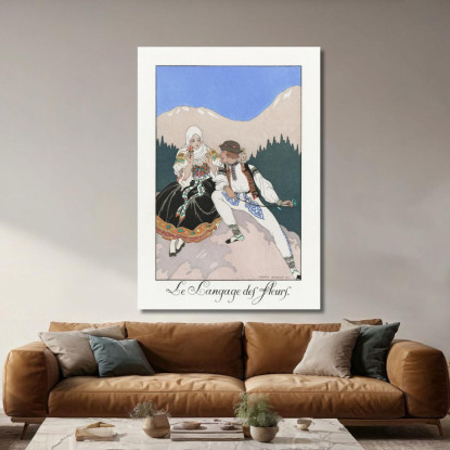 Il Linguaggio Dei Fiori George Barbier gbb110 quadro stampato su tela