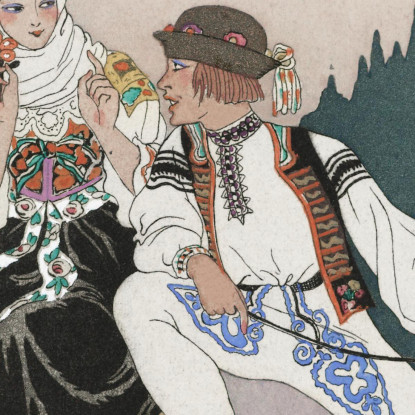 Il Linguaggio Dei Fiori George Barbier gbb110 quadro stampato su tela