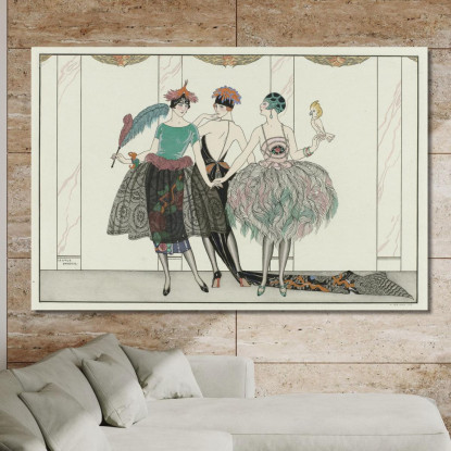 I Bellissimi Selvaggi George Barbier gbb117 quadro stampato su tela