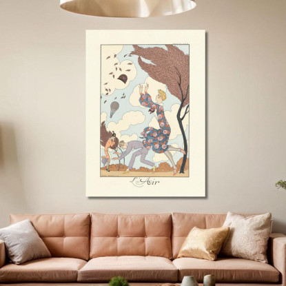 L'Aria George Barbier gbb124 quadro stampato su tela