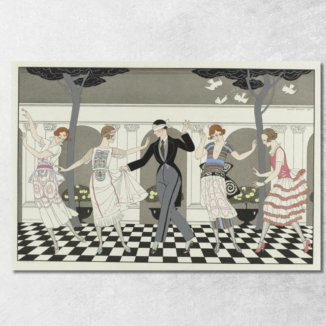 L'Amore È Cieco George Barbier gbb125 quadro stampato su tela L'Amore È Cieco George Barbier gbb125 quadro stampato su tela