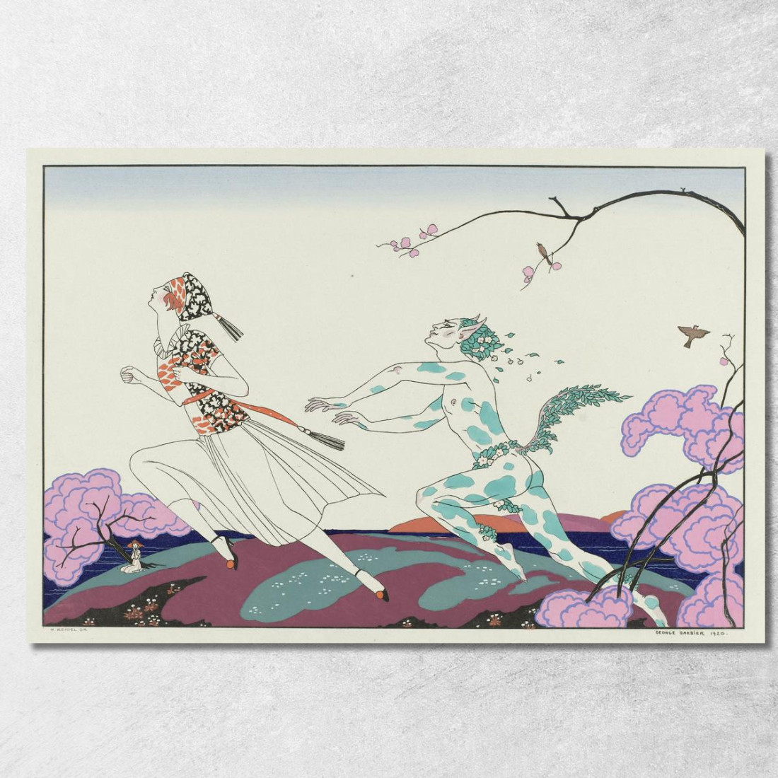 Pomeriggio Da Fauno George Barbier gbb126 quadro stampato su tela Pomeriggio Da Fauno George Barbier gbb126 quadro stampato su tela