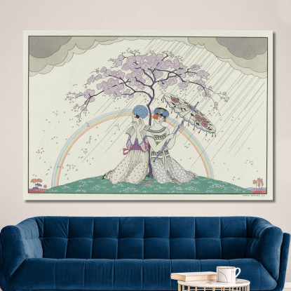 L'Arcobaleno George Barbier gbb128 quadro stampato su tela