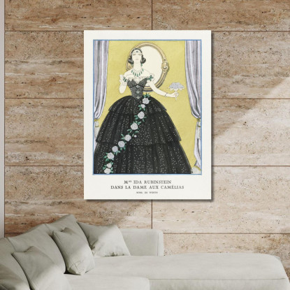 La Signora Ida Rubinstein In La Signora Delle Camelie George Barbier gbb138 quadro stampato su tela