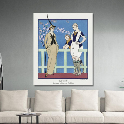 Abito Sartoriale Rugby Redfern Della Gazette Du Bon Ton N. 4 Pl. 39 George Barbier gbb151 quadro stampato su tela