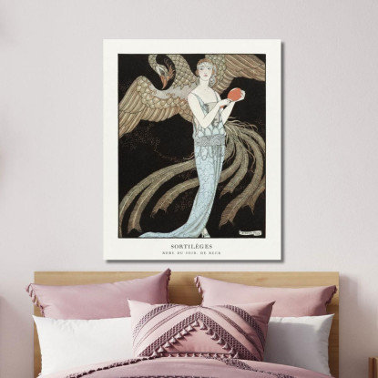 Sortilèges Abito Da Sera De Beer George Barbier gbb154 quadro stampato su tela