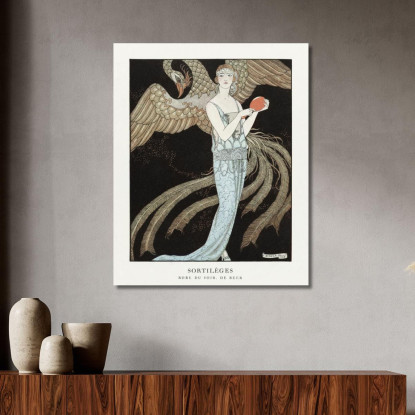 Sortilèges Abito Da Sera De Beer George Barbier gbb154 quadro stampato su tela