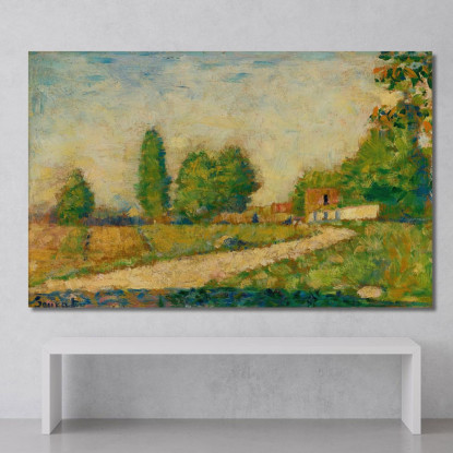 Ai Margini Del Villaggio Georges Seurat gsr7 quadro stampato su tela