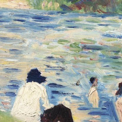 Bagnanti Studio Per Bagnanti Ad Asnières Georges Seurat gsr8 quadro stampato su tela