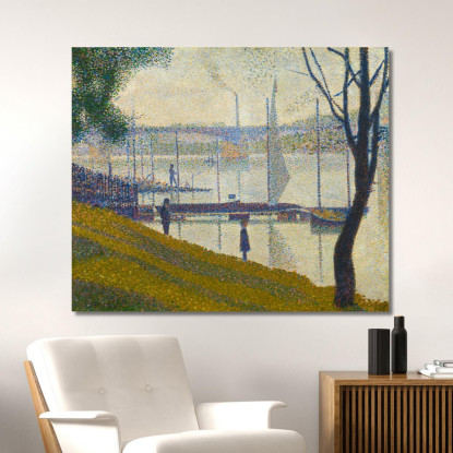 Ponte A Courbevoie Georges Seurat gsr11 quadro stampato su tela