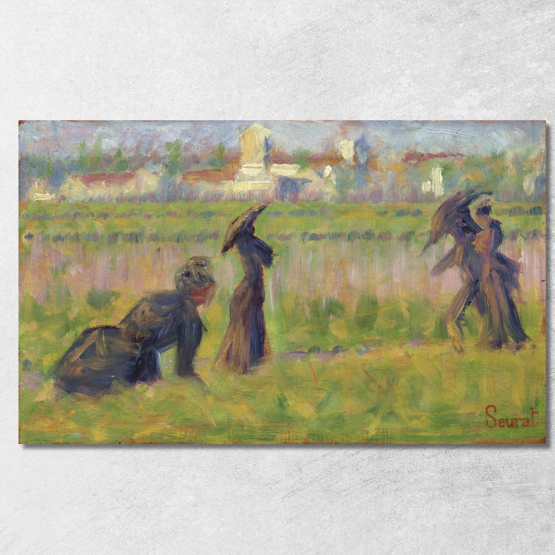 Figure In Un Paesaggio Georges Seurat gsr16 quadro stampato su tela