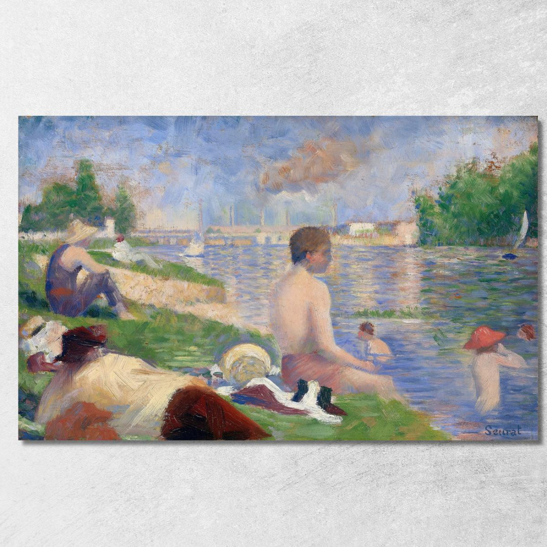 Studio Finale Per I Bagnanti Ad Asnières Georges Seurat gsr17 quadro stampato su tela