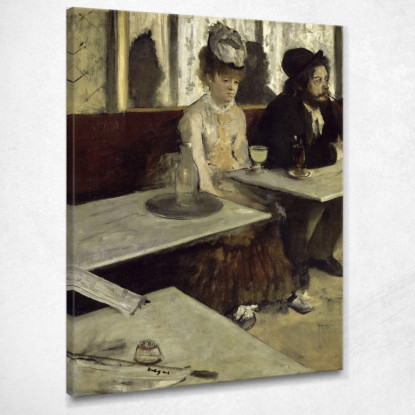 In Un Bar Edgar Degas edg17 quadro stampato su tela